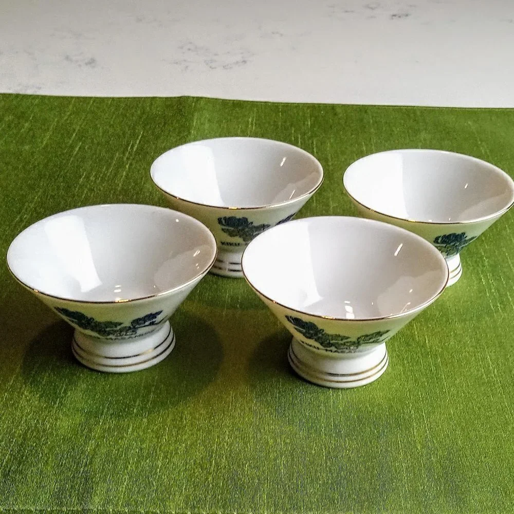 Set of Japanese Kiku-Masamune Porcelain Sake Cups